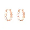 Nuevo Anillo Transfronterizo de Comercio Exterior Simple Corazón Rosa Corazón a Corazón Anillo de Resina Hebilla de Oreja Accesorio de Regalo para el Día de San Valentín de Mujer