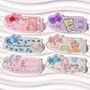 Fresco y delicado lazo floral y accesorios acrílicos en forma de lágrima para tocados de bricolaje y decoraciones de zapatos hechas a mano