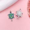 15 plata antigua kc Tortuga Dorada tortuga colgante pequeño accesorios de joyería traje 15 modelos cada 1 juego alrededor de 30 g