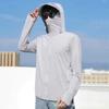 Roupas de proteção solar de verão masculinas, seda gelada, respirável, secagem rápida, proteção solar, roupas de pesca com proteção UV, sistema de logotipo fino