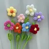 Dou-lhe uma Flor Vermelha Pequena, Flor de Lã, Flor Única Trançada, Presente de Dia das Mães e Ação de Graças, Decoração de Flor Artificial
