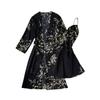 Pijama Transfronterizo Denilyn Estampado Seda de Hielo Camisón con Tirantes Primavera y Otoño Conjunto de Ropa de Casa Casual y a la Moda de Dos Piezas