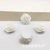 Oso blanco negro bebé Camelia accesorios de resina diy carcasa de teléfono móvil hebilla de zapato material pasador de pelo cuerda para la cabeza parche