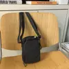 2025 Nueva Bolsa para Teléfono Móvil Multicapa Bolsa Pequeña para Pasaporte Bolsa de Tela de Nylon Ligera para Mujer Bolso Cruzado de Hombro Casual Repelente al Agua