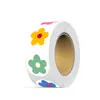 Rollo de Pegatinas de Recompensa Flor Roja de Dibujos Animados Niños de Preescolar Pegatinas de Elogio y Ánimo Desprendibles Sin Residuos Suministros para Diario
