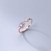 Anillo de Plata S925 Ailoch Ailoch para Mujer con Diamante Mariposa Flor Yang Ojo de Gato Sintético Anillo J8578