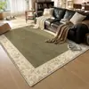 Alfombra vintage verde transfronteriza para sala de estar y dormitorio, alfombra de área grande de cobertura total para sofá y mesa de centro, alfombra para el hogar y tapete de piso