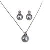 Pendientes de Zirconia Microincrustada y Perla Estilo Mismo Blogger Japonés y Coreano para Mujer, Collar y Pendientes Versátiles de Lujo Ligero, Exquisito Collar de Perlas para Mujer