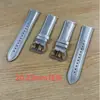 Adequado para Huawei Gt2/3 Honor Watch Strap 20/22 Pulseira de Couro Universal para Samsung Galaxy Watch Costurada em Prata