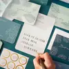 Tarjeta de Felicitación Navideña de Dibujos Animados para Maestro, Invitación de Cumpleaños, Mensaje de Bendición, Tarjeta Pequeña con Deseo Escrito a Mano, Papelería de Papel Regalo