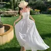 Vestido Slim de Férias Sem Costas com Múltiplas Tiras, Roxo, Branco, Verde, Tecido de Tricô, Caimento Justo
