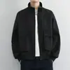 Jaqueta bomber cleanfit estilo americano para homens, nova jaqueta de beisebol casual trendy de 2026 com gola alta
