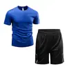Camiseta de Secado Rápido de Seda de Hielo Control 68 para Hombre Conjunto Deportivo Talla Extra Verano Fitness Manga Corta Pantalones Cortos para Hombre