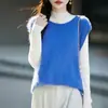 Chaleco de Forro Polar para Mujer, Nuevo Otoño/Invierno Tejido de Lana Cachemir sin Mangas Top Capa