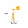 Hensen Moda Fashionável Estilo Coreano Outono e Inverno Cravejado de Diamante Geométrico Parafuso Torcido Haste Piercing de Cartilagem Unhas de Osso da Orelha
