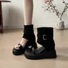 Sandalias de Suela Gruesa sin Cierre para Mujer, Nueva Moda de Verano, Aumento de Altura de 11 cm, Efecto Adelgazante para Figuras Pequeñas, Botines Cortos Estilo Romano