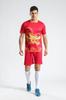 Atacado tuanding printing-secagem rápida secagem rápida roupas de treino de futebol de manga curta padrão dragão vermelho vivo roupas de futebol