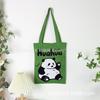 Bolsa Quadrada Pequena Tricotada Bolsa de Mão para Presente Acompanhante Porta-Moedas Bolsa para Celular Bolsa Transversal Poliéster Panda de Chongqing