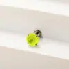 Pendientes de Aleación de Titanio G23 Shijiahuazi Pendientes Mocha Dientes de Tornillo Perforación de Oreja Joyería para Labios Venta al por Mayor