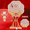 Abanico Chino Xiaohongshu Novia Cubriendo el Rostro y Sosteniendo Flores Estilo Antiguo Boda Xiuhe Abanico Redondo Boda Abanico de Boda Se Convierte en un Camino