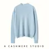 Suéter de Tricô Cashmere Colorido com Bolinhas, Novo Estilo Outono e Inverno, Suéter Quente de Inverno, Blusa de Base Pulôver para Outono e Inverno