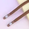 Cordón Plano de Nylon Imitación de Alta Elasticidad de 0.7 cm, Cordón Decorativo Casual para Sombrero, Cordón para Cintura de Pantalones, Juego de Tres Piezas con Campana de Aleación, En Stock