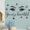 Adesivos de parede mais vendidos olhos bonitos estilo europeu decoração de quarto layout de quarto adesivos de personalidade simples ins mural atacado