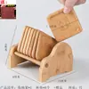Juego de posavasos redondos de bambú, tapete aislante del calor para taza de té, posavasos cuadrado de kung fu, accesorios para ceremonia del té, tapete para taza de té