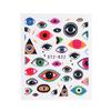 Adesivos de marca d'água para unhas de fornecimento transfronteiriço pingente de flor preta olhos de cor estrela adesivos de unha personality trendy