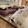 Suave y pegajoso, buena calidad, cáñamo original, estilo de botón retro, juego de cuatro piezas, juego de tres piezas para dormitorio de estudiante, sábana, sábana ajustable, venta al por mayor de ropa de cama