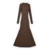 AliExpress Transfronteiriço Europeu e Americano Feminino Hot Girl Vestido de Malha Slim Fit Gola Redonda nas Axilas Manga Longa Vestido de Lã