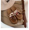 Sapatos Birkenstock de Canguru Outono 2026 Novos Estilosos com Contas Color-Blocking Cadarço para Uso Externo Aumento de Altura Slip-On Mules Sapatos Femininos