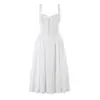 Vestido Camisola Blanco Elegante Francés con Bordado Cintura Ajustable con Lazo Verano Nuevo Estilo Ajustado Dobladillo Ancho Vestido Largo