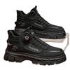 Sapatos Masculinos 2025 Outono Novos de Cano Alto Casuais Esportivos Tendência Sola Grossa Aumento Antiderrapante Botas para Trabalho ao Ar Livre