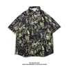 Camisa Hawaiana de Manga Corta Camisa de Manga Corta para Hombre Verano Nuevo Playa Camisa Floral Ropa de Pareja Camisa Holgada