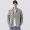 Camisa de Manga Larga para Hombre 2026 Nueva Colección Primavera y Otoño Camisa Bordada con Cuello de Solapa Holgada Versátil Casual Moderna Chaqueta