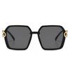 Gafas de Sol Metálicas de Marco Grande 2025 Gafas Explosivas Transfronterizas Europeas y Americanas Gafas de Sol Poligonales Resistentes a los Rayos UV Réplica para Mujer