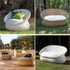 Sofá de ratán tejido informal personalizado para balcón, patio, casa de familia, silla de ratán, sofá combinado, muebles de exterior para villa y jardín.
