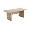 Mesa y silla de exterior, mesa de comedor de teca para patio, casa de familia, impermeable, para exteriores, jardín al aire libre, balcón, creativa, combinación de sillas de ratán de madera maciza
