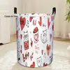 Nova Cesta de Lavanderia Dormitório Uso Doméstico Cesta de Armazenamento Dobrável Banheiro Cesta de Armazenamento de Roupas Tamanho Grande Transfronteiriço