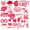 Nuevo conjunto de 25 accesorios fotográficos de papel para decoración romántica de San Valentín