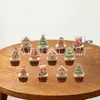 Bandeirola de Aniversário Desenho Animado de Natal Elementos de Homem de Gengibre Letras Faixa de Festa Topper de Bolo Enfeites Decoração