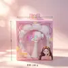Cepillo facial de silicona de doble cara, set de regalo girly de dos piezas, diadema de nube, juego combinado de cepillo facial de silicona con mango largo
