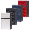 Paquete de 20 Pitillera de Plástico Portátil para Hombre Creativa Patrón Imitación Piel de Serpiente Paquete Completo en Funda Protectora para Cigarrillos Gruesos Antipresión