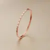 Pulsera de Acero de Titanio de Lujo de Gama Alta de Nicho Accesible para Mujer, Diseño de Pulsera de Acero Inoxidable Incrustada con Diamantes, No se Desvanece, Versátil para Bañarse