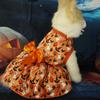 Ropa para Mascotas Vestido de Fiesta de Halloween Plataforma Transfronteriza Vestido de Princesa Tema Naranja Mascota Perro Vestido para Perro
