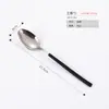 Cuchillo para Bistec, Tenedor y Cuchara de Acero Inoxidable 304, Juego de Tres Piezas, Cucharilla de Café, Tenedor para Frutas, Vajilla para Comida Occidental, Engrosado, Especial para Hotel