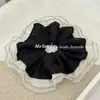 Anillo para el pelo de gran tamaño estilo coreano con puntos de onda, doble capa de encaje, para coleta, cuerda para la cabeza con temperamento de alta calidad, todo vale, cuerda para el pelo, flor para atar la cabeza de color contrastante