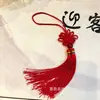 Um fabricantes vendem pingente de leque artesanal nó chinês pequeno nó chinês pequeno franja decoração pendente franja pendurado no carro