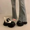 Botines tipo Martin con puntera de concha para mujer, nuevo modelo 2026, primavera y otoño, hacen que los pies parezcan más pequeños, aumentan la altura, con suela gruesa, botines cortos, versátiles, con bloques de color, tipo chimenea
